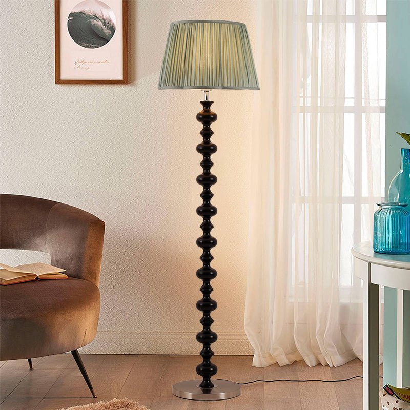 Miro Wood Fabric Floor Lamp - Letslighting