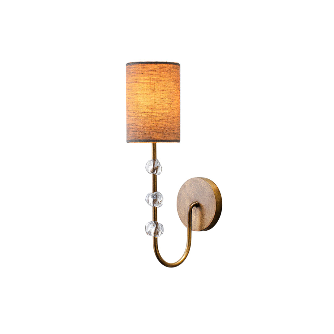 Rune Vintage Industrial Fabric Crystal Wall Lamp - Letslighting