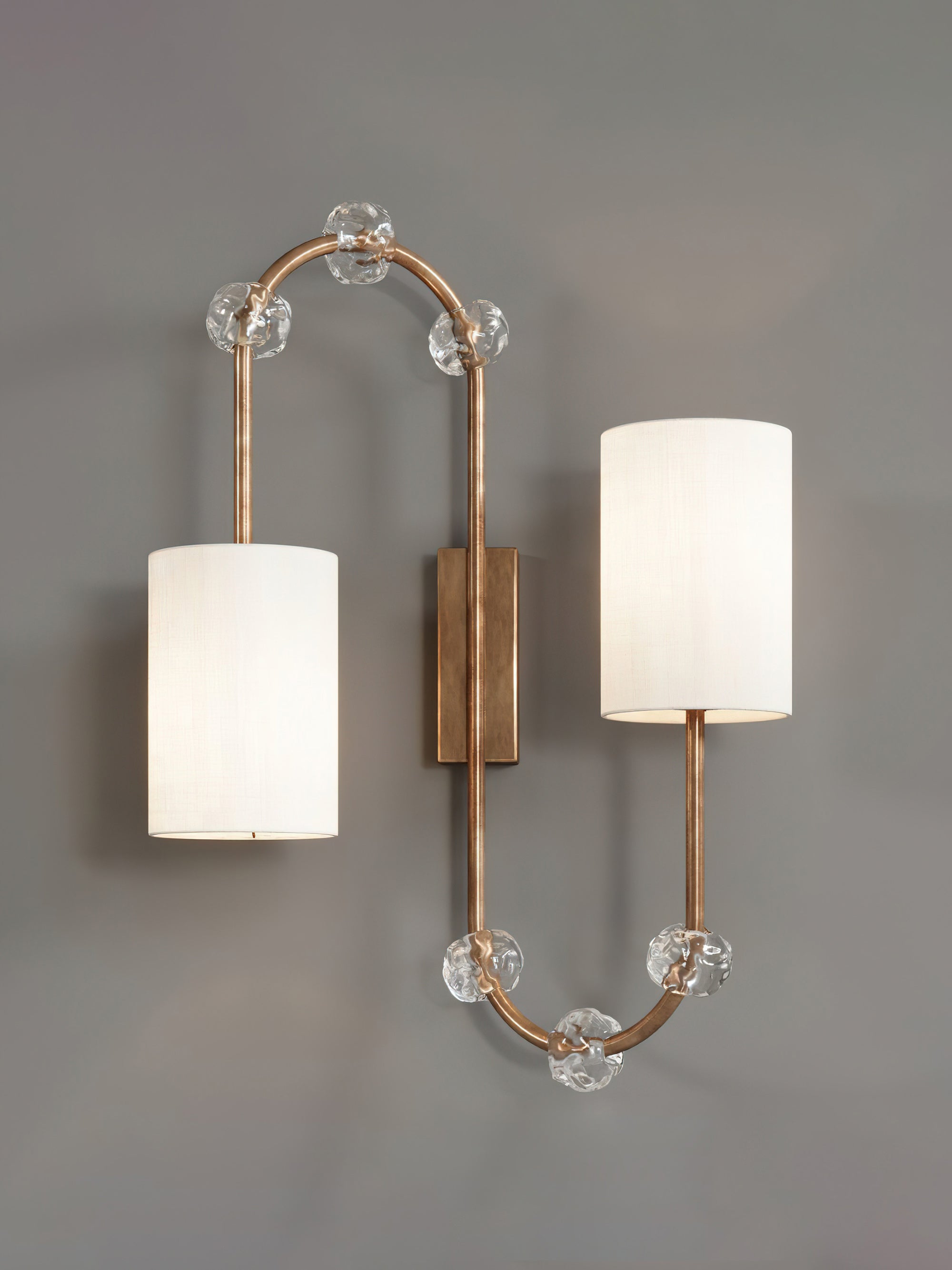Rune Vintage Industrial Fabric Crystal Wall Lamp - Letslighting
