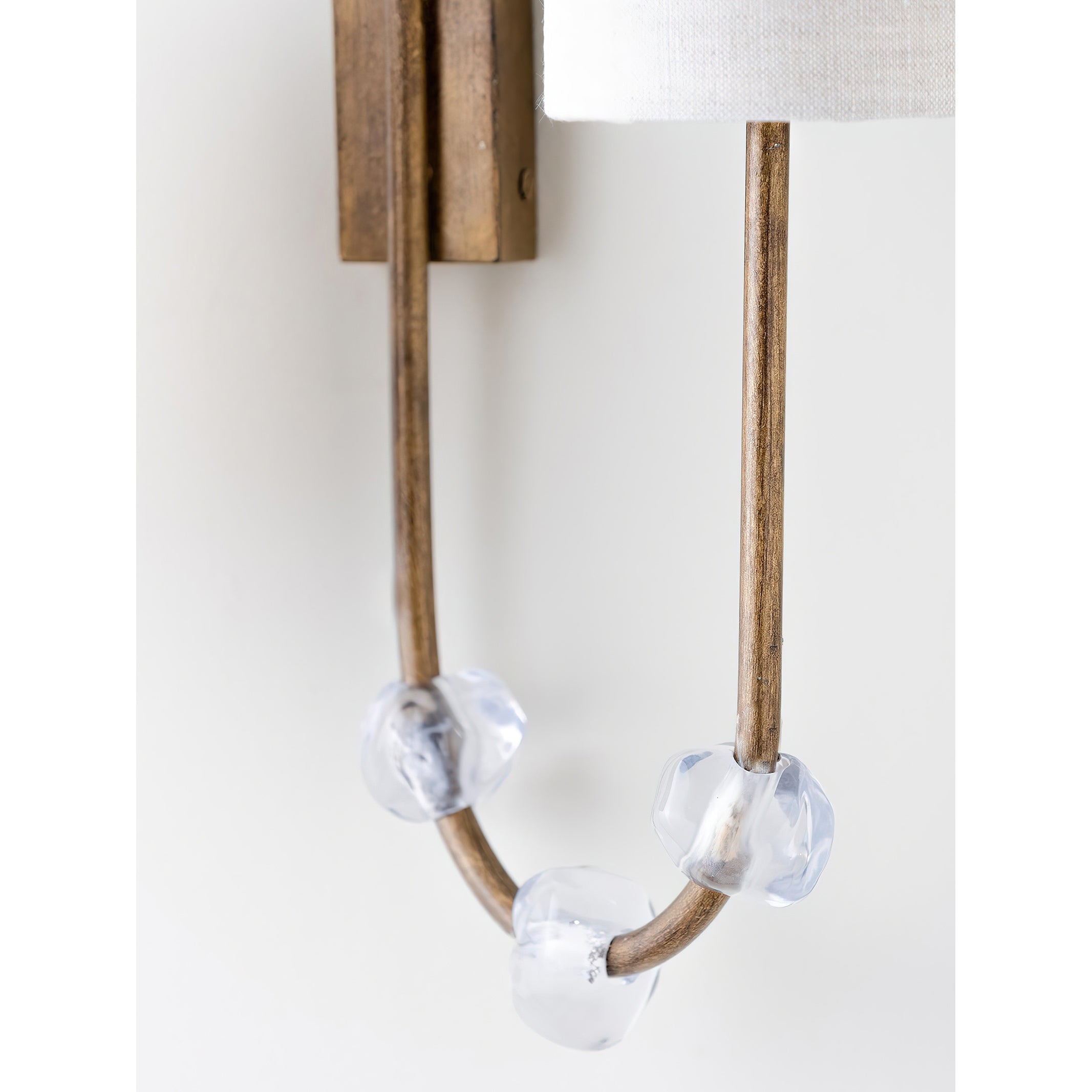 Rune Vintage Industrial Fabric Crystal Wall Lamp - Letslighting