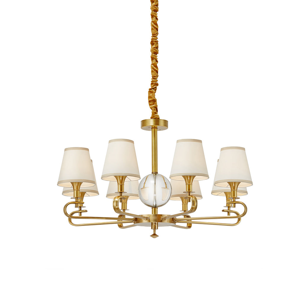 Sage Postmodern Luxury Fabric Crystal Chandelier - Letslighting