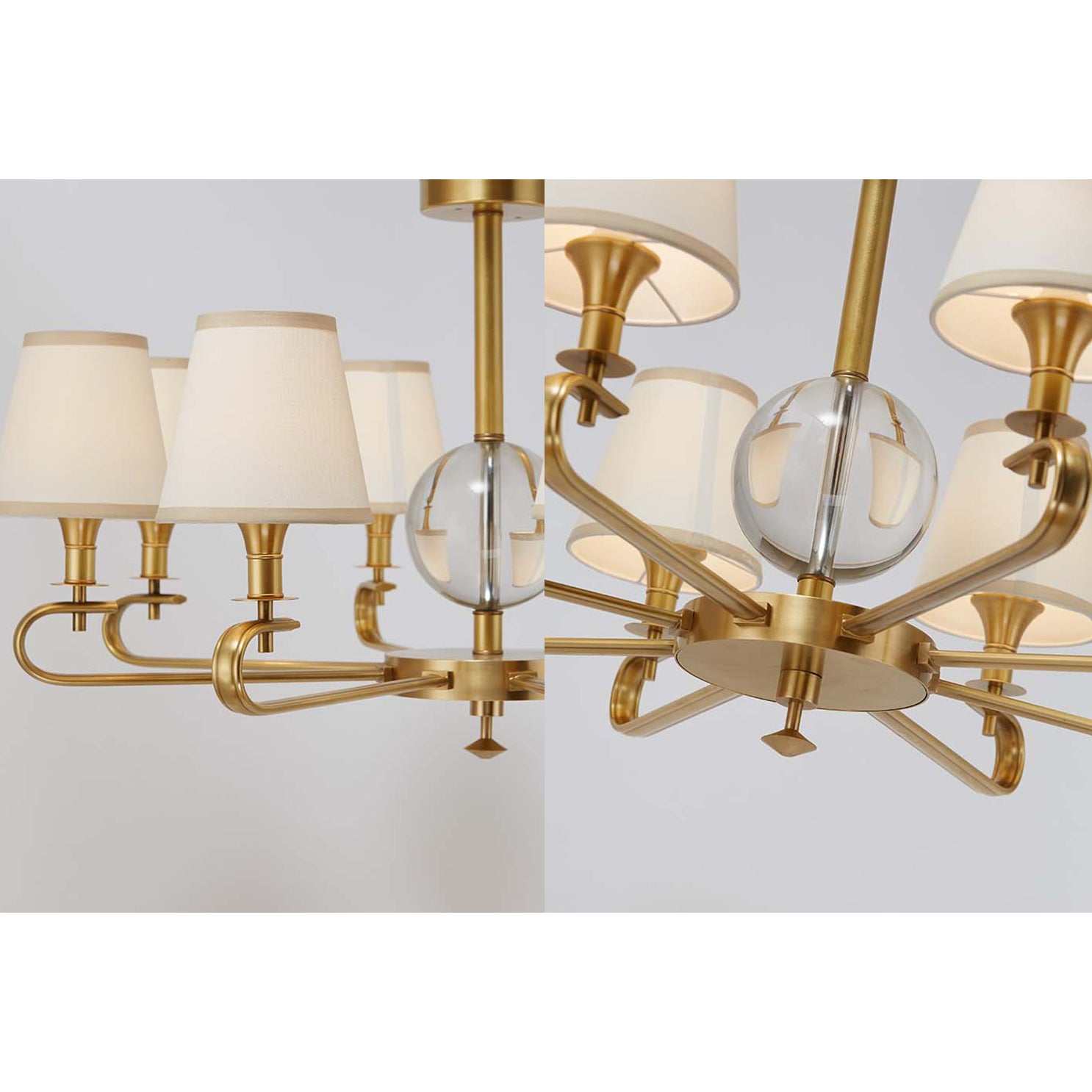 Sage Postmodern Luxury Fabric Crystal Chandelier - Letslighting