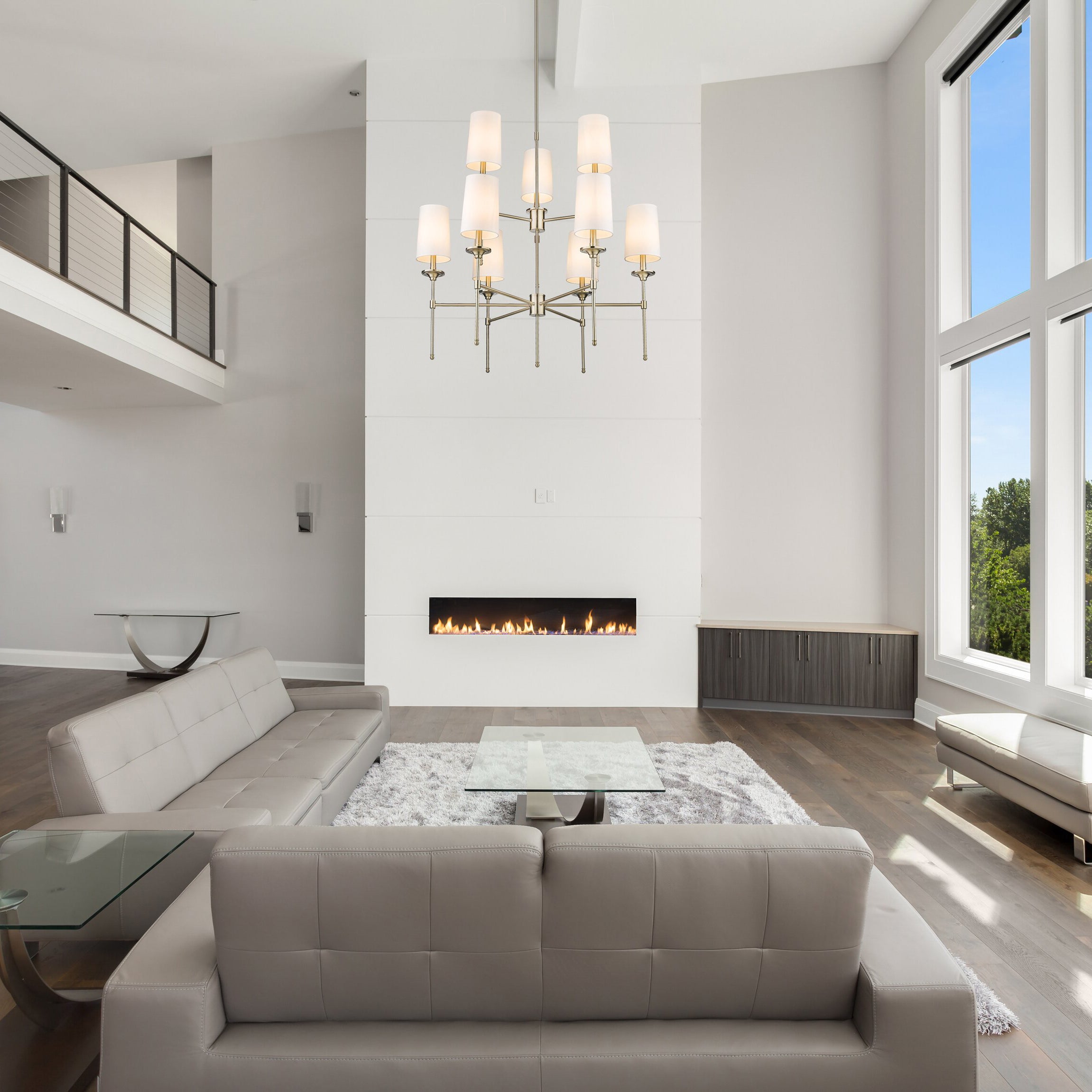 Armiriel Vintage Industrial Brass Fabric Chandelier - Letslighting