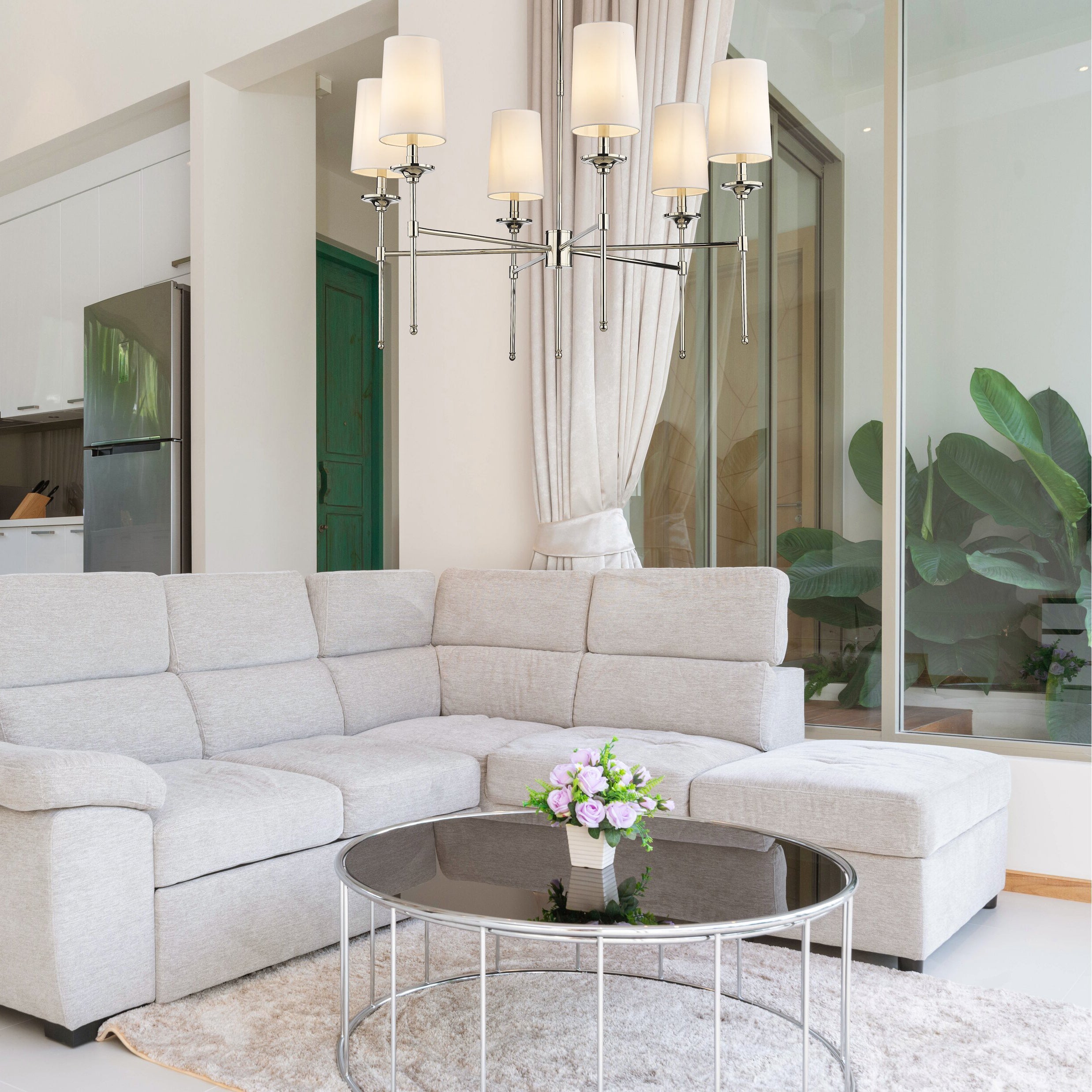 Armiriel Vintage Industrial Brass Fabric Chandelier - Letslighting