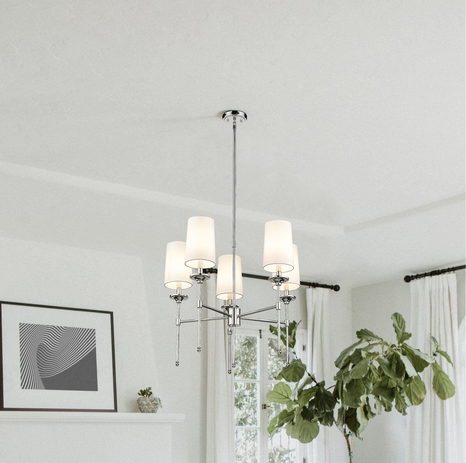 Armiriel Vintage Industrial Brass Fabric Chandelier - Letslighting