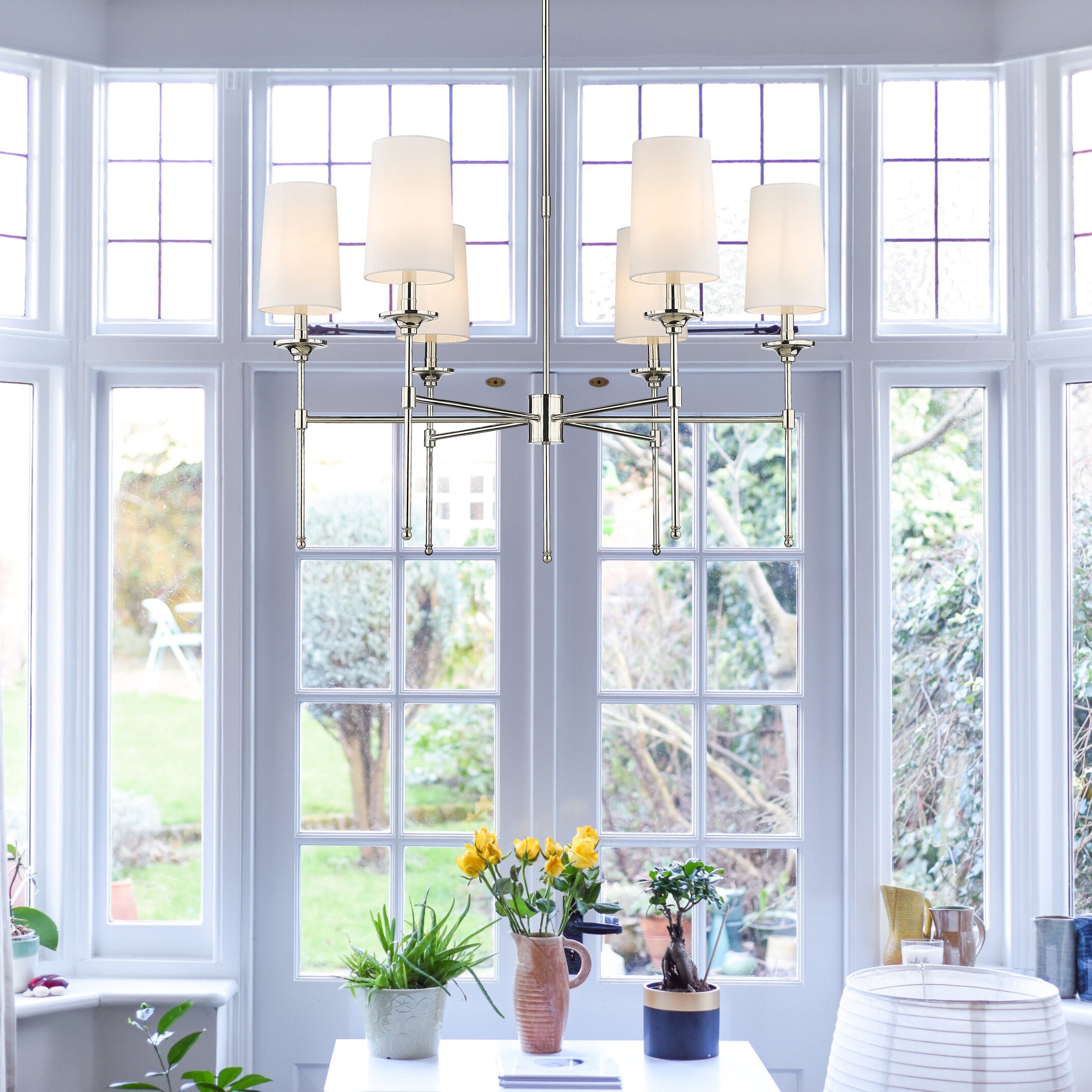 Armiriel Vintage Industrial Brass Fabric Chandelier - Letslighting