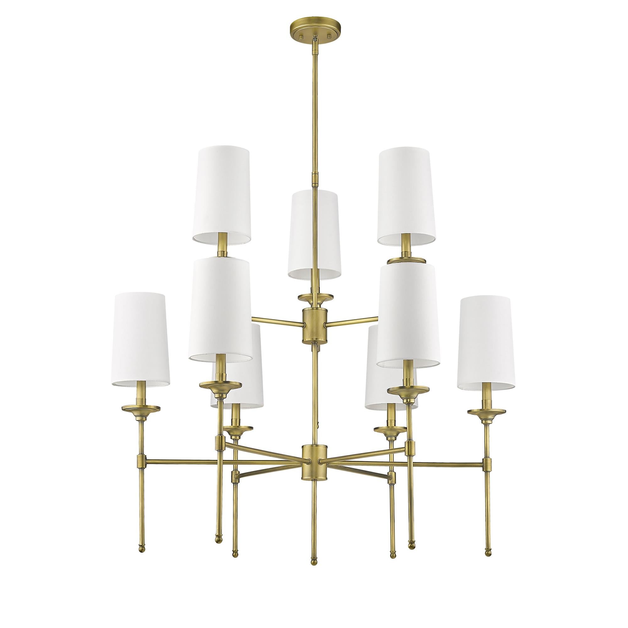 Armiriel Vintage Industrial Brass Fabric Chandelier - Letslighting