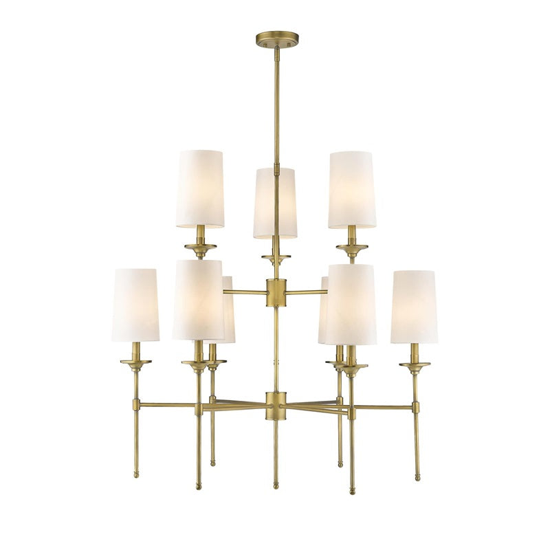 Armiriel Vintage Industrial Brass Fabric Chandelier - Letslighting