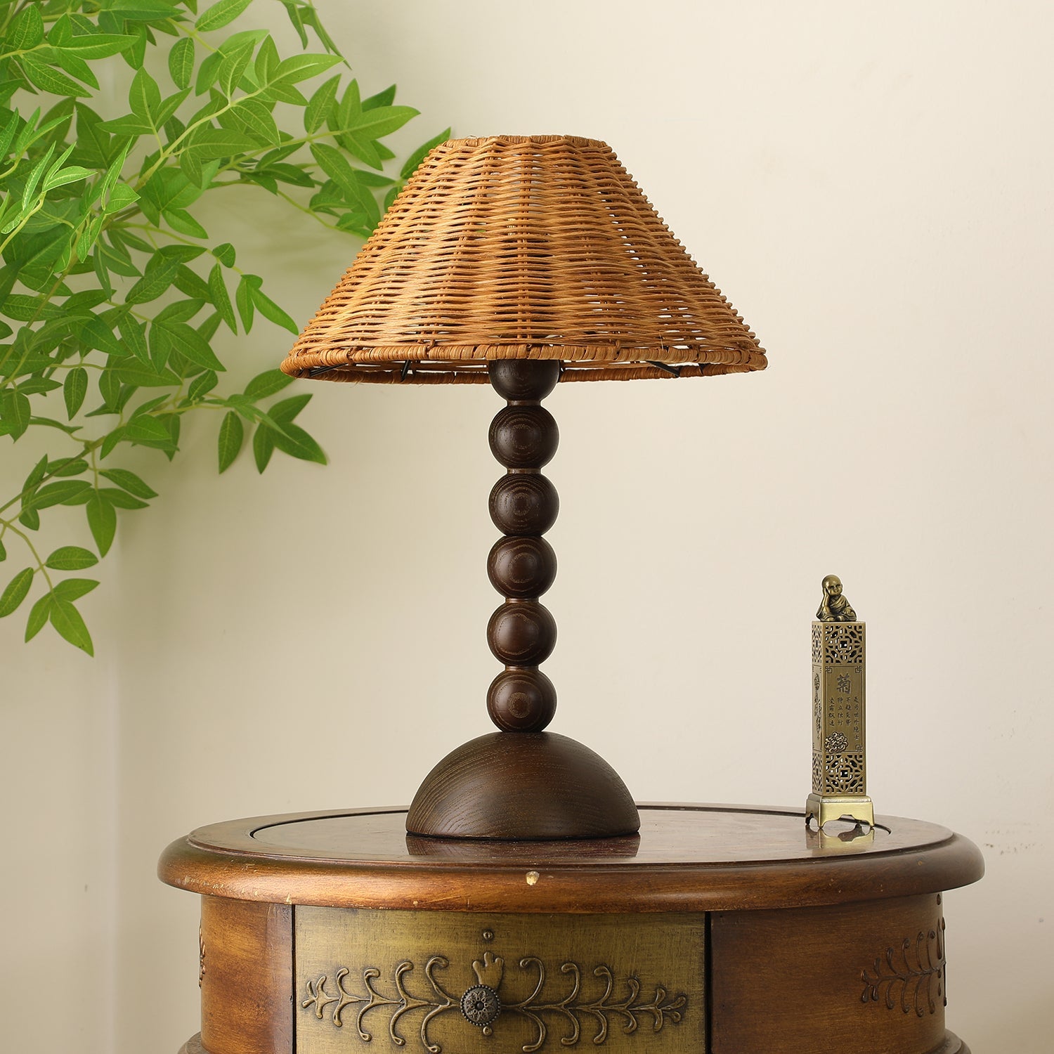 Auroran Wood & Rattan Table Lamp - Letslighting