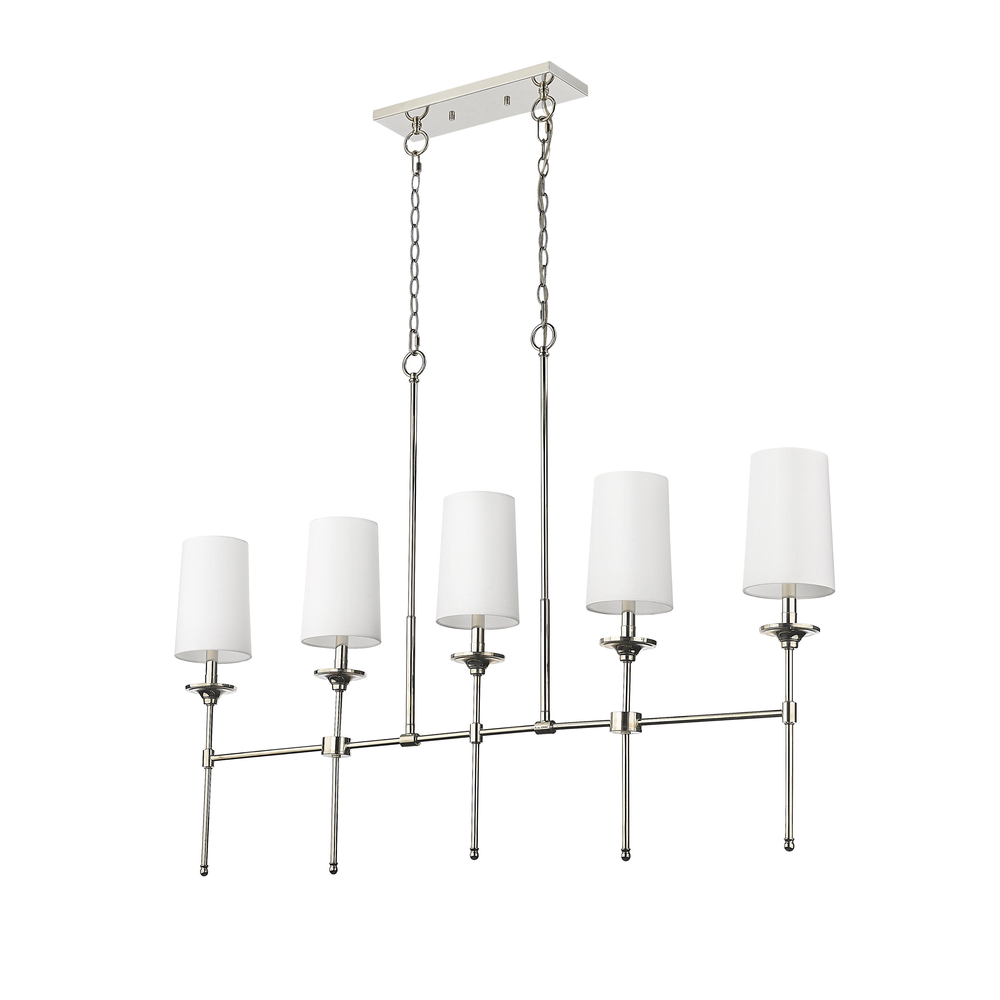 Verinyra Vintage Industrial Linear Brass Fabric Chandelier - Letslighting