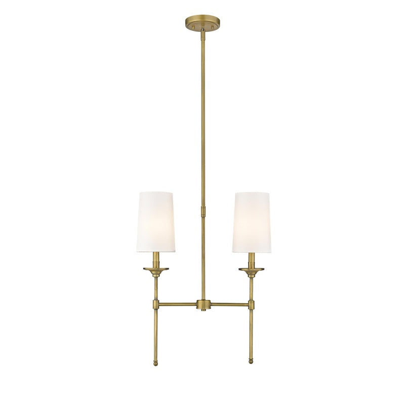 Verinyra Vintage Industrial Linear Brass Fabric Chandelier - Letslighting
