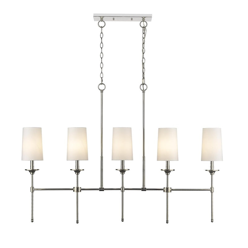 Verinyra Vintage Industrial Linear Brass Fabric Chandelier - Letslighting