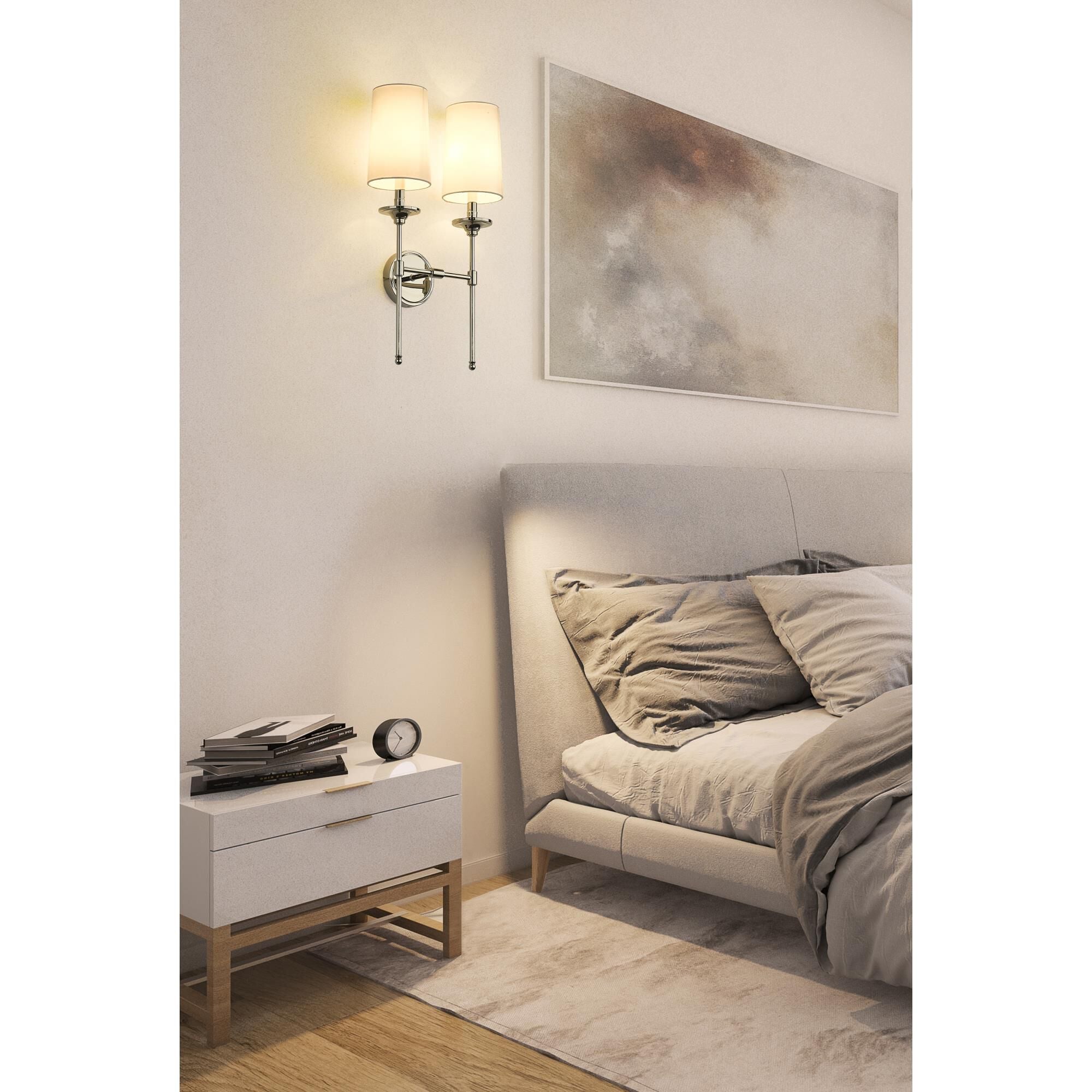 Esileth Vintage Industrial Brass Fabric Wall Lamp - Letslighting