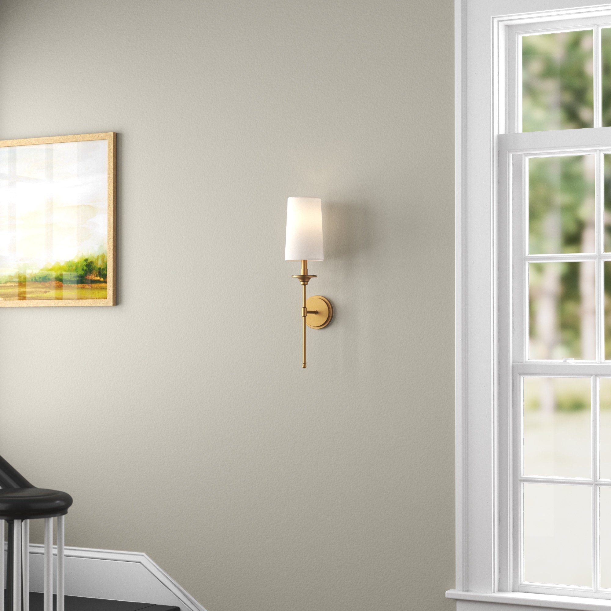 Esileth Vintage Industrial Brass Fabric Wall Lamp - Letslighting