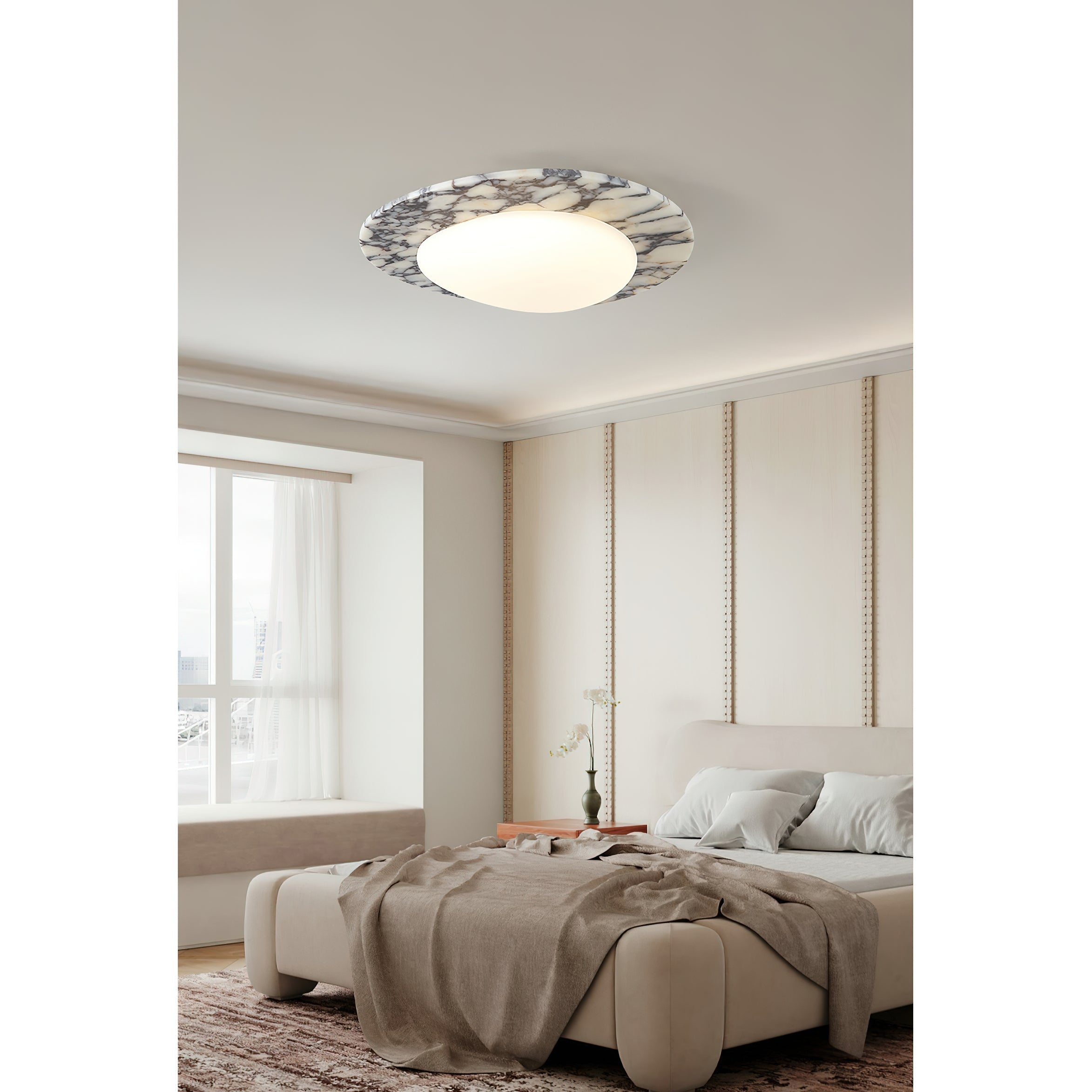 Ceraeion Modern Minimalist Marble Glass Ceiling Lamp - Letslighting