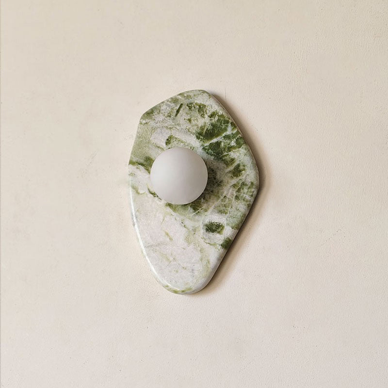 Avi Green Marble Organic Wall Lamp - Letslighting