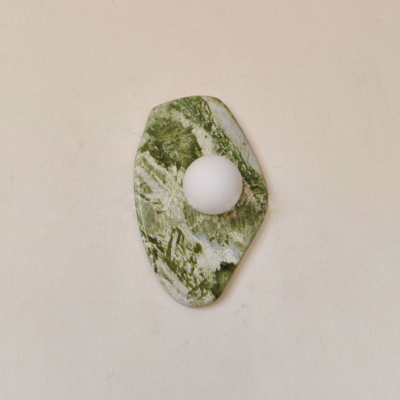 Avi Green Marble Organic Wall Lamp - Letslighting