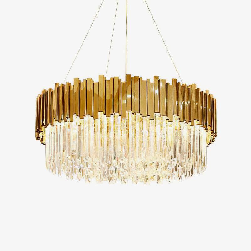 Lustra Chandelier Gold Crystal Golden - Letslighting