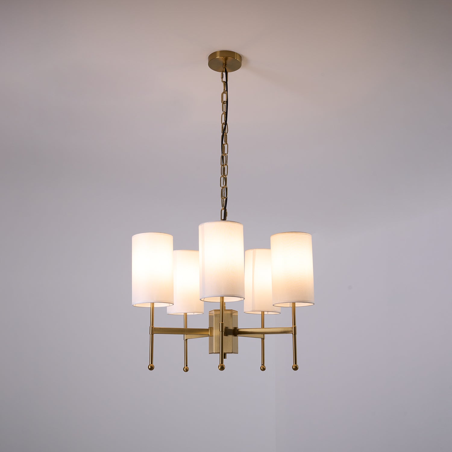 Ulcarisra Traditional Vintage Brass Fabric Chandelier - Letslighting