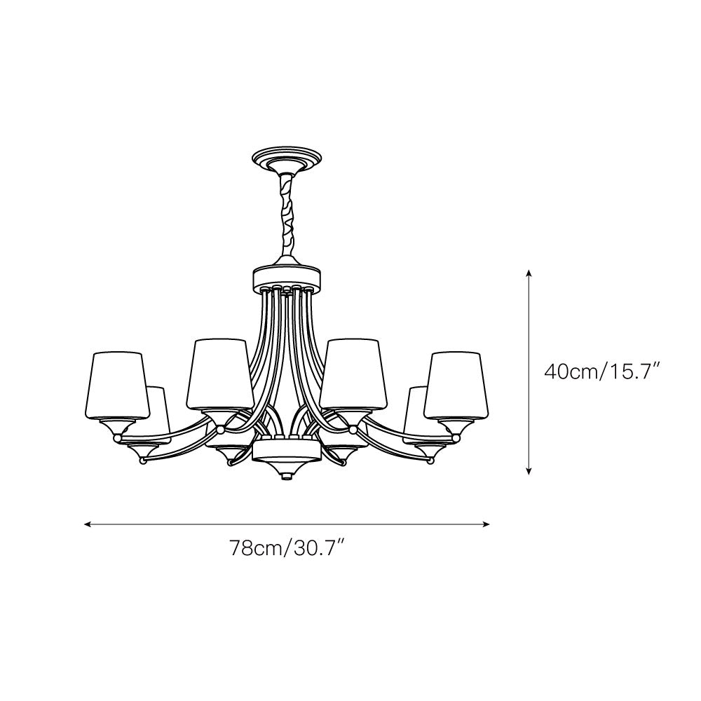 Ulrinara Postmodern Luxury Brass Glass Chandelier - Letslighting