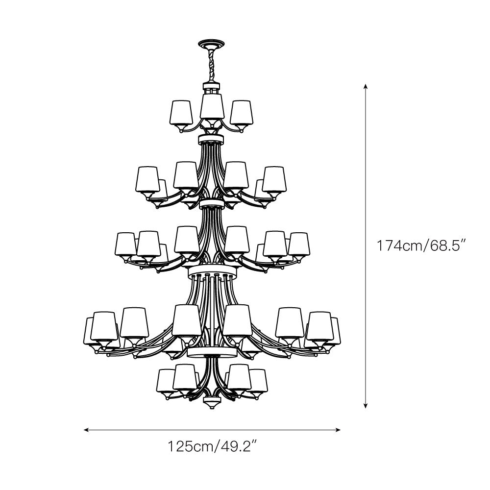 Ulrinara Postmodern Luxury Brass Glass Chandelier - Letslighting