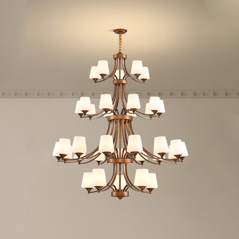 Ulrinara Postmodern Luxury Brass Glass Chandelier - Letslighting