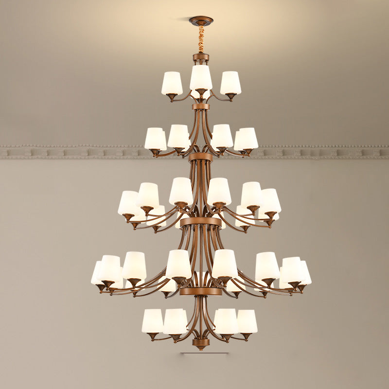 Ulrinara Postmodern Luxury Brass Glass Chandelier - Letslighting