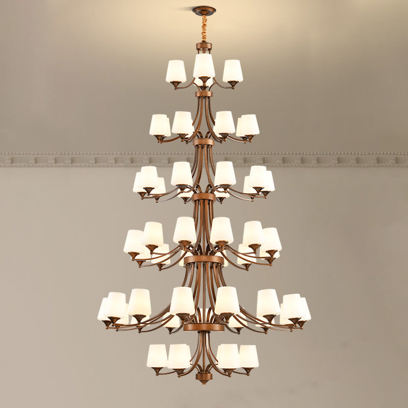 Ulrinara Postmodern Luxury Brass Glass Chandelier - Letslighting