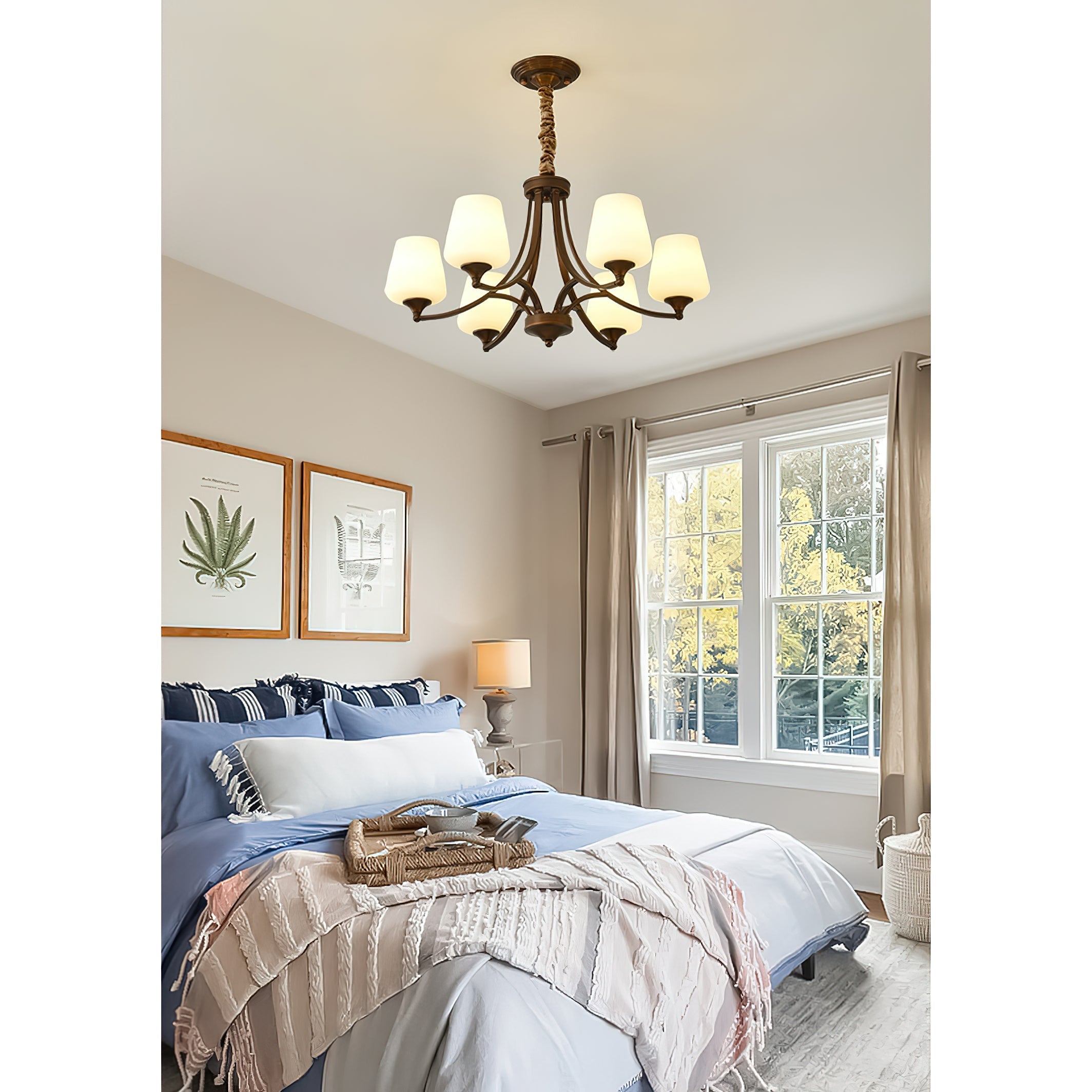 Ulrinara Postmodern Luxury Brass Glass Chandelier - Letslighting