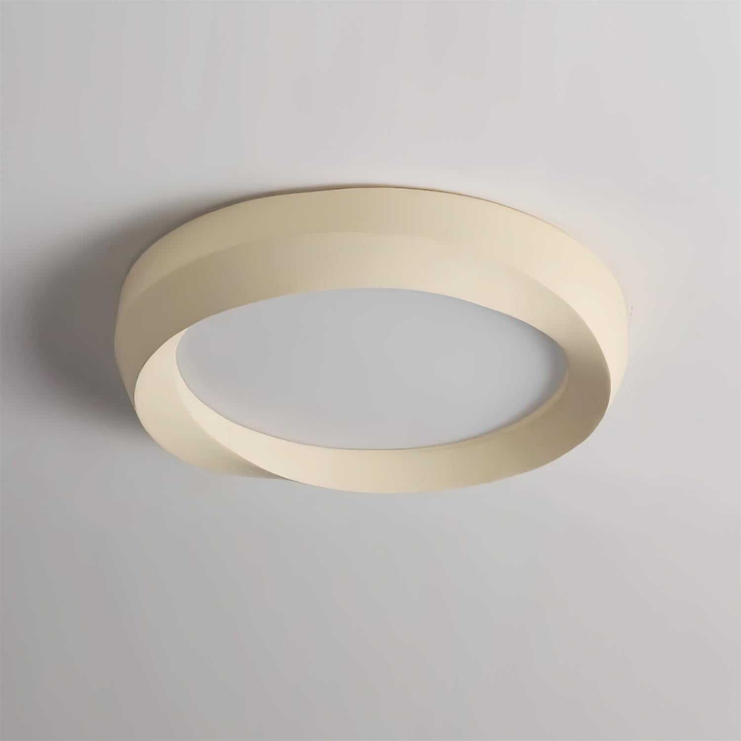 Ceiling Lamp Resin with Soft Curved Frame in Neutral Tones - Letslighting