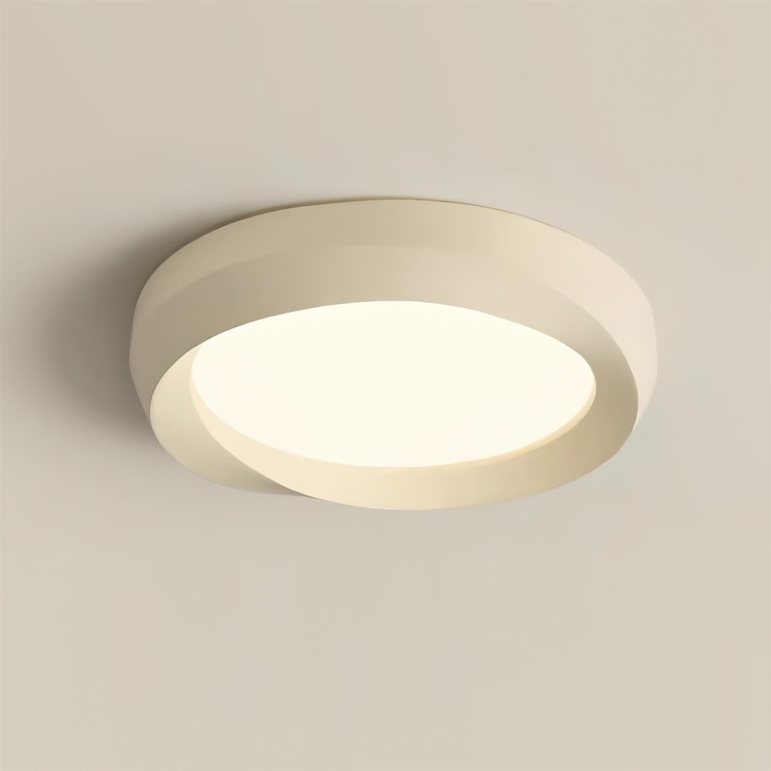 Ceiling Lamp Resin with Soft Curved Frame in Neutral Tones - Letslighting
