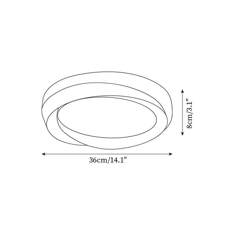Ceiling Lamp Resin with Soft Curved Frame in Neutral Tones - Letslighting
