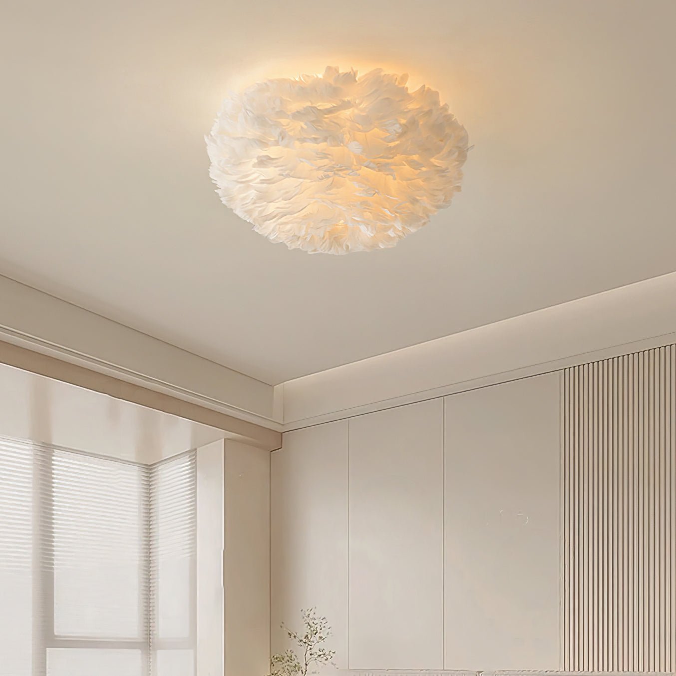 Zalore Premium Nordic Art Feathered Ceiling Lamp - Letslighting