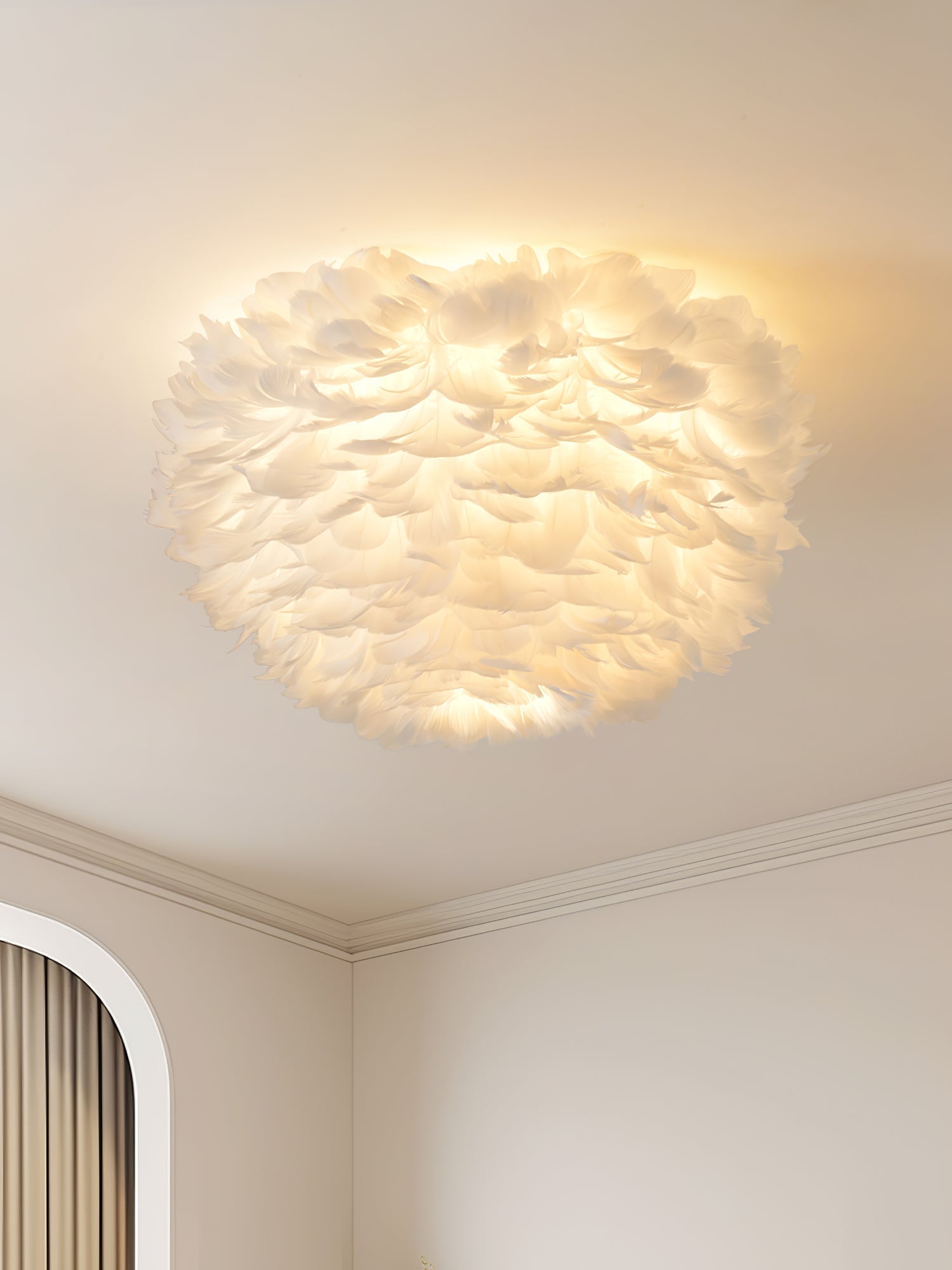 Zalore Premium Nordic Art Feathered Ceiling Lamp - Letslighting