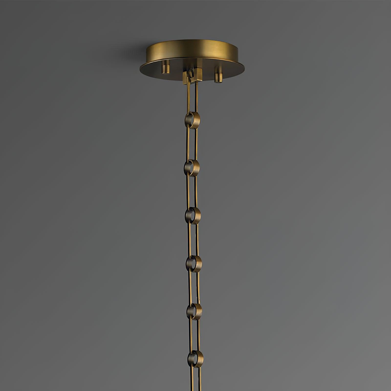 Zevira Brass & Crystal Glam Pendant Light - Letslighting