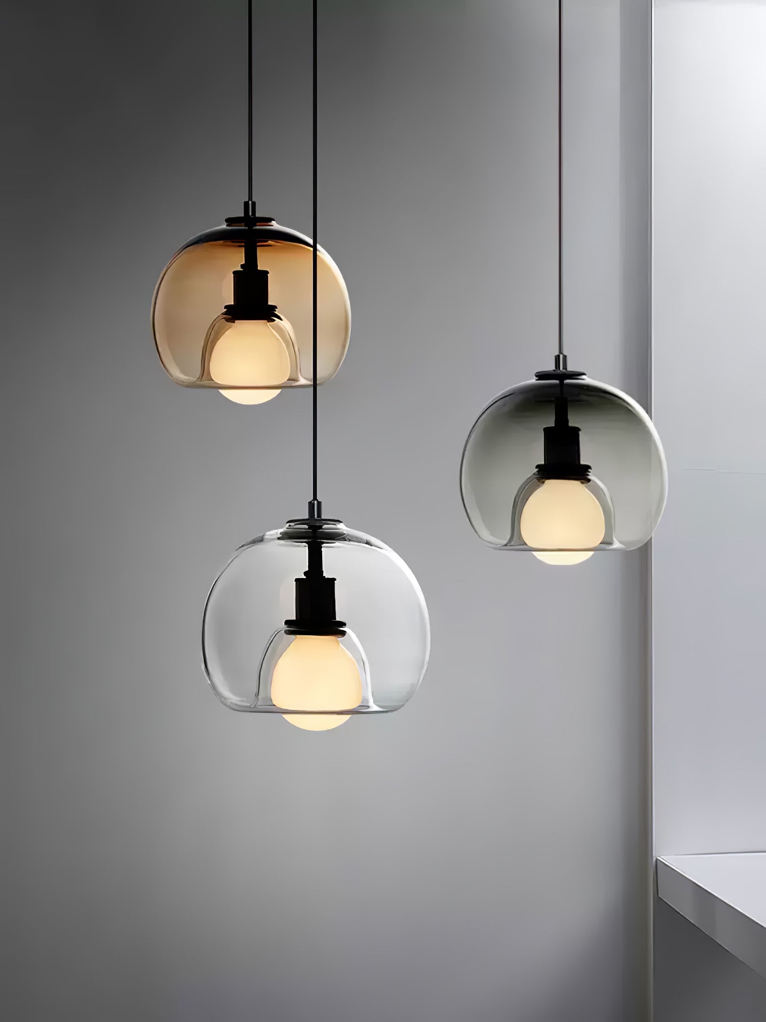 Neritha Glass Contemporary Pendant Light - Letslighting