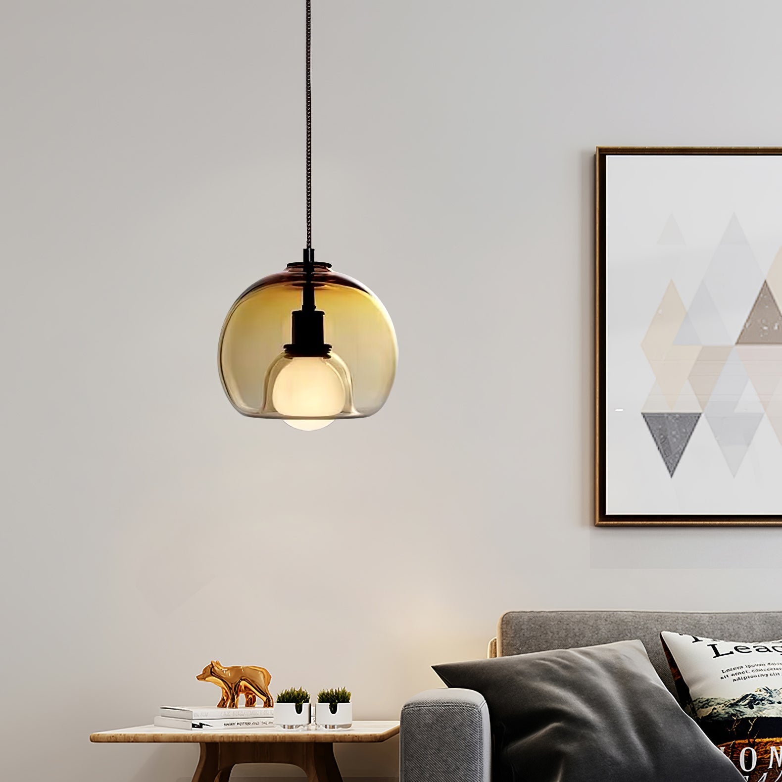 Neritha Glass Contemporary Pendant Light - Letslighting