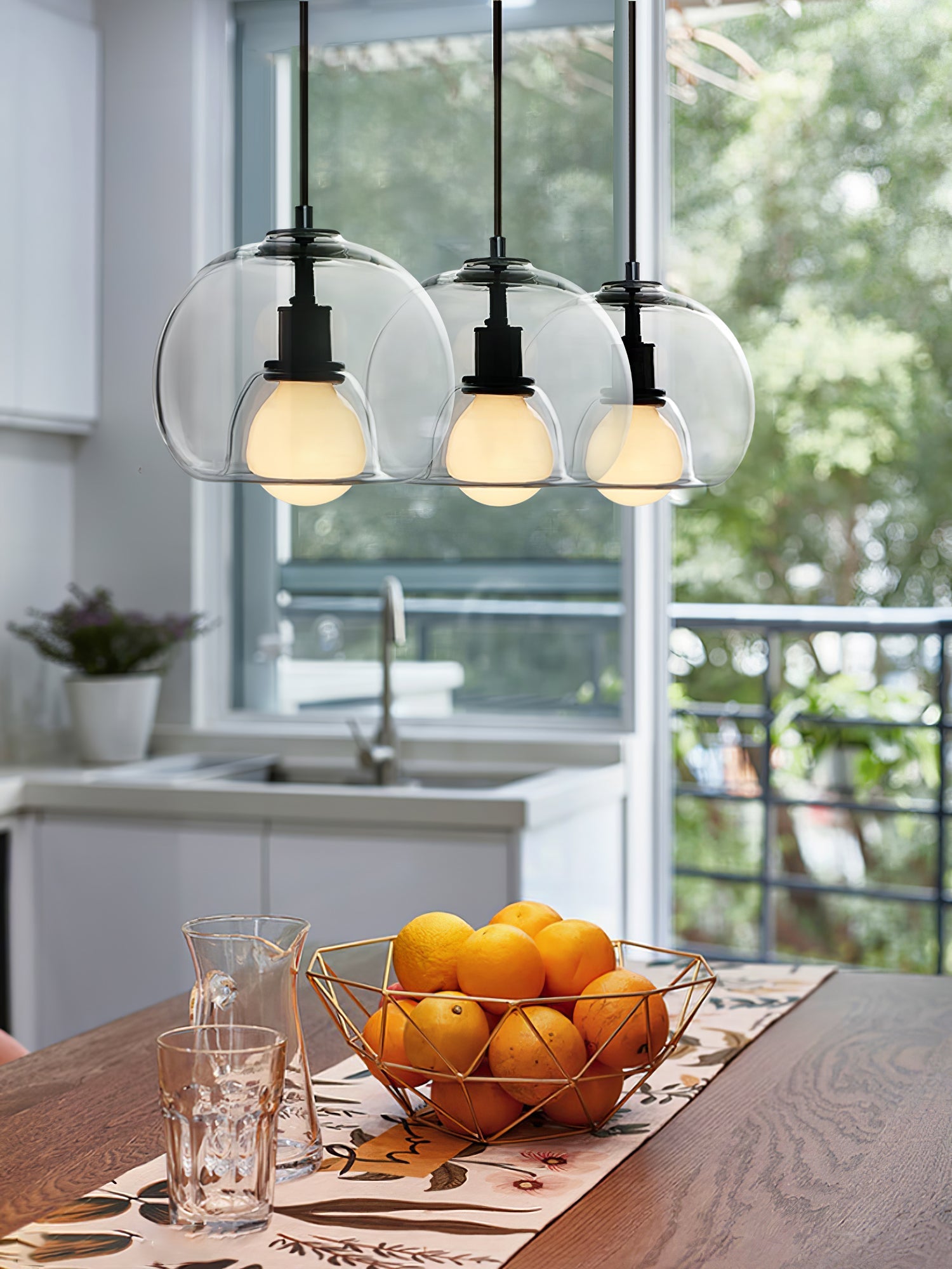 Neritha Glass Contemporary Pendant Light - Letslighting