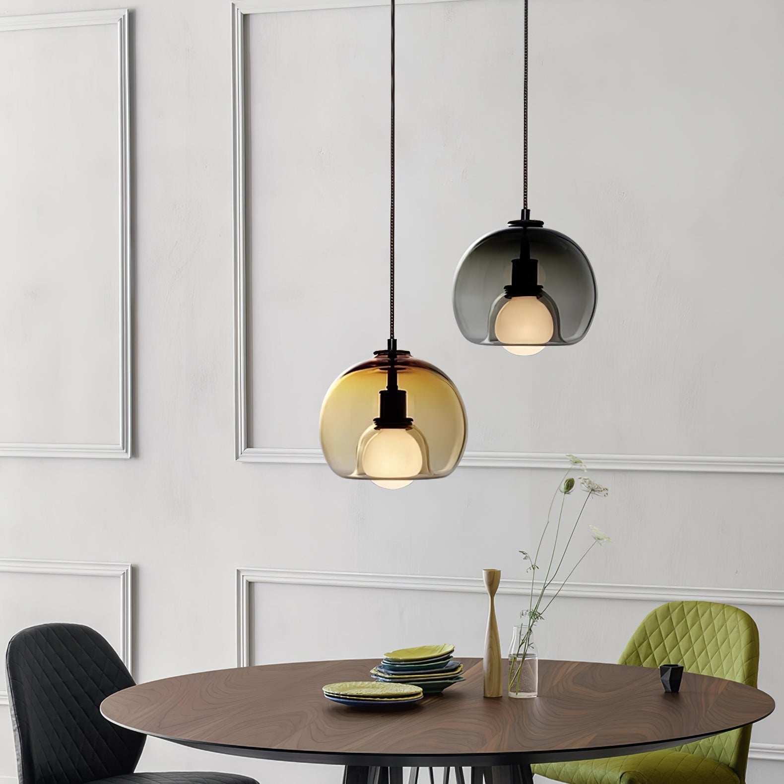 Neritha Glass Contemporary Pendant Light - Letslighting