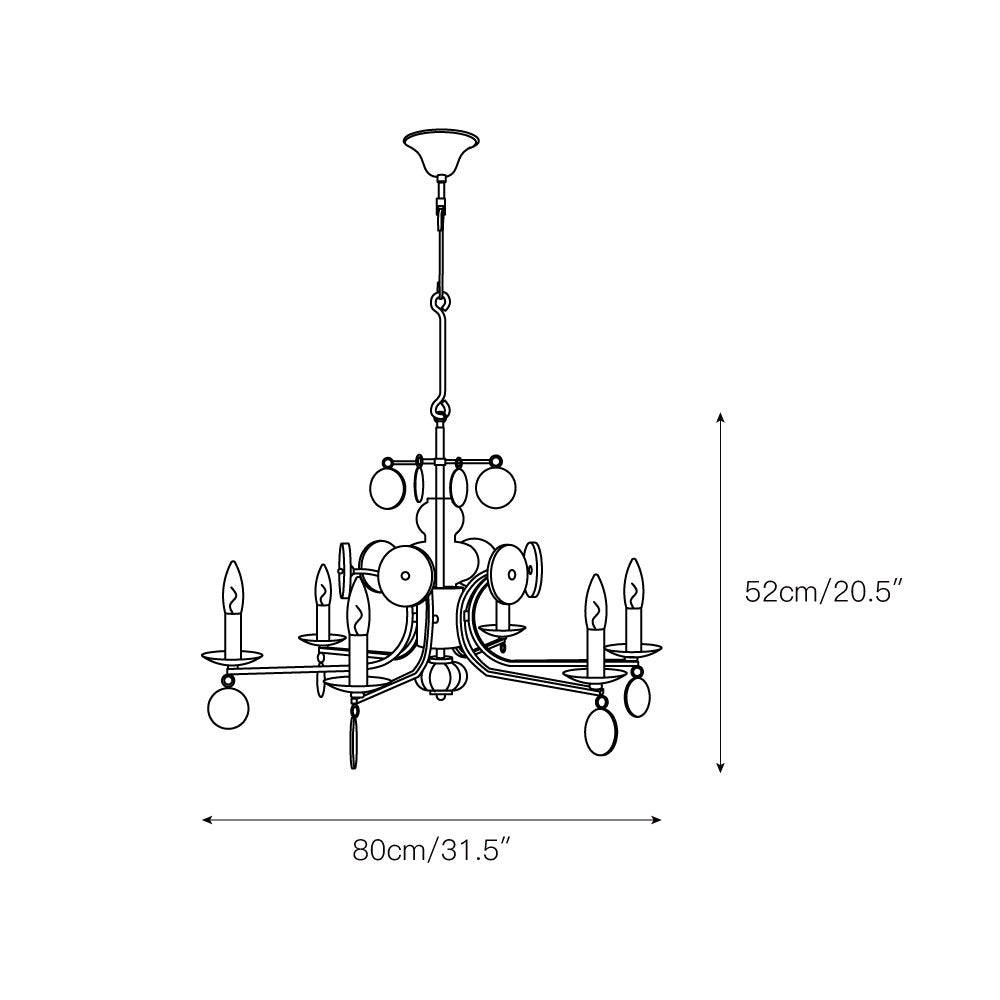 Anorion Vintage Industrial Luxury Glass Chandelier - Letslighting