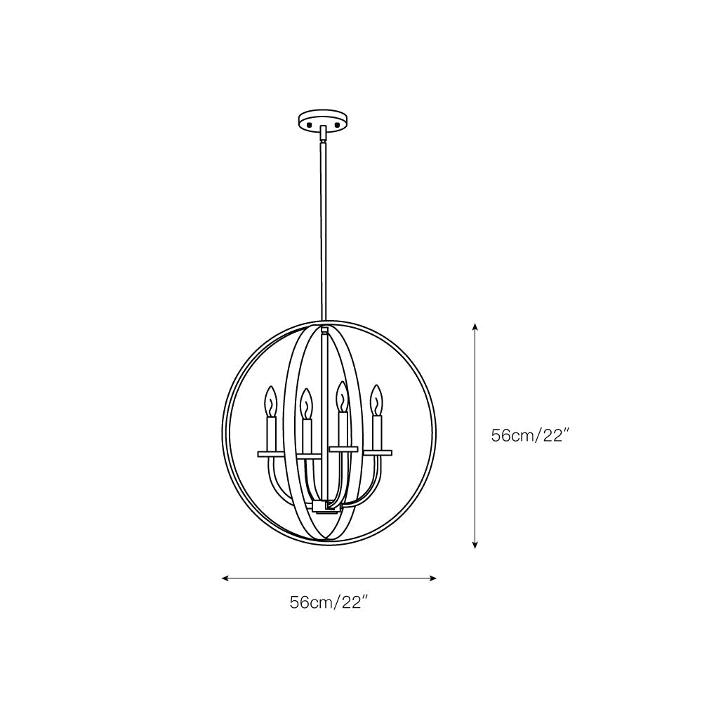 Icarila Vintage Industrial Brass Pendant Light - Letslighting