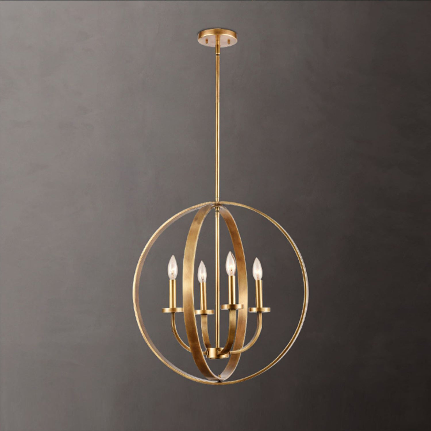 Icarila Vintage Industrial Brass Pendant Light - Letslighting