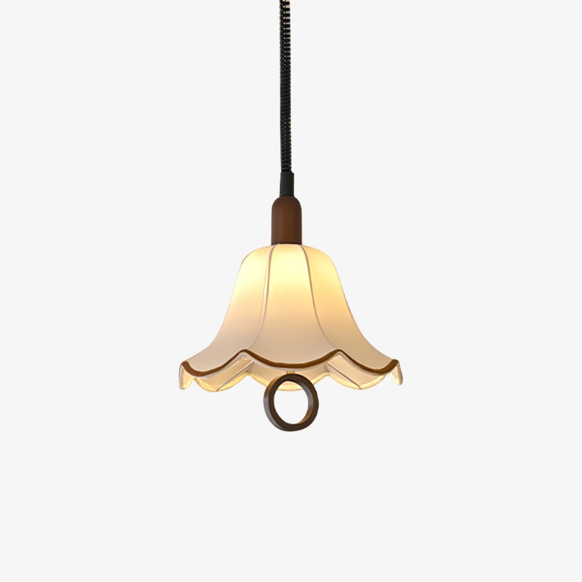 Eurvaryra Classic Elegance Fabric Wood Pendant Light - Letslighting