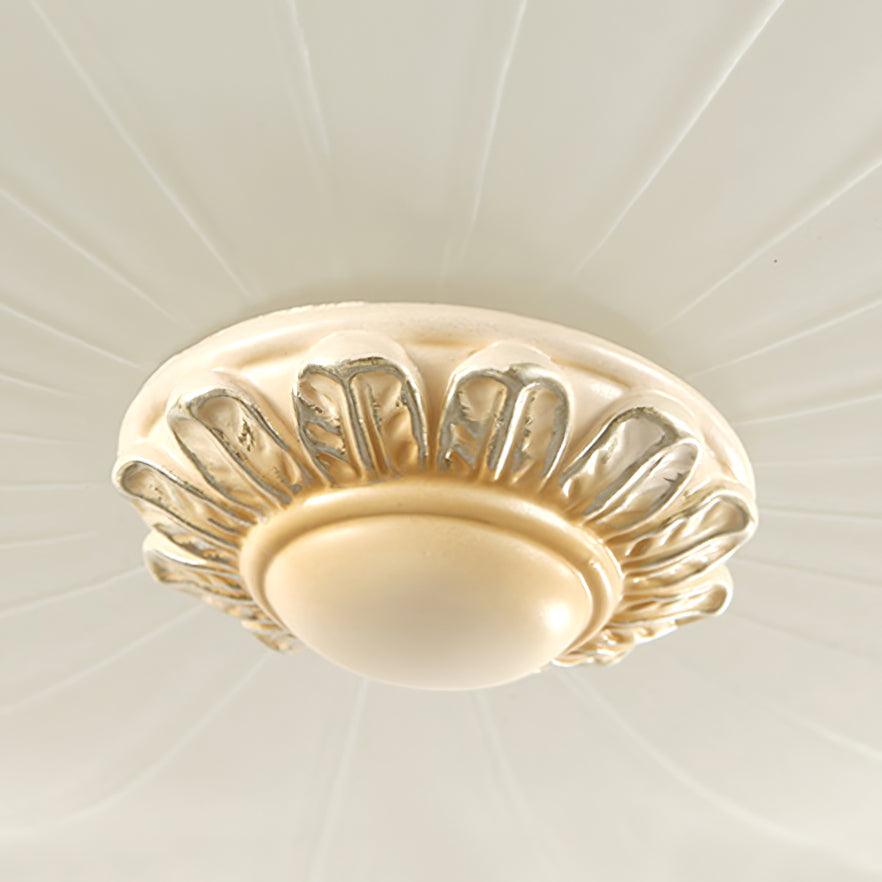 Evtalen Elegance Vintage Resin Glass Flush Ceiling Light - Letslighting