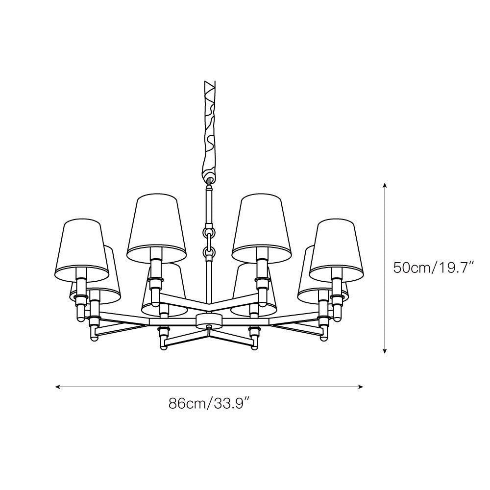 Vadoryra Postmodern Luxury Brass Fabric Chandelier - Letslighting