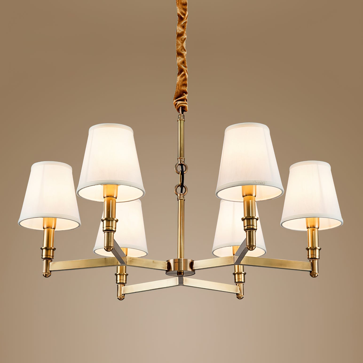 Vadoryra Postmodern Luxury Brass Fabric Chandelier - Letslighting