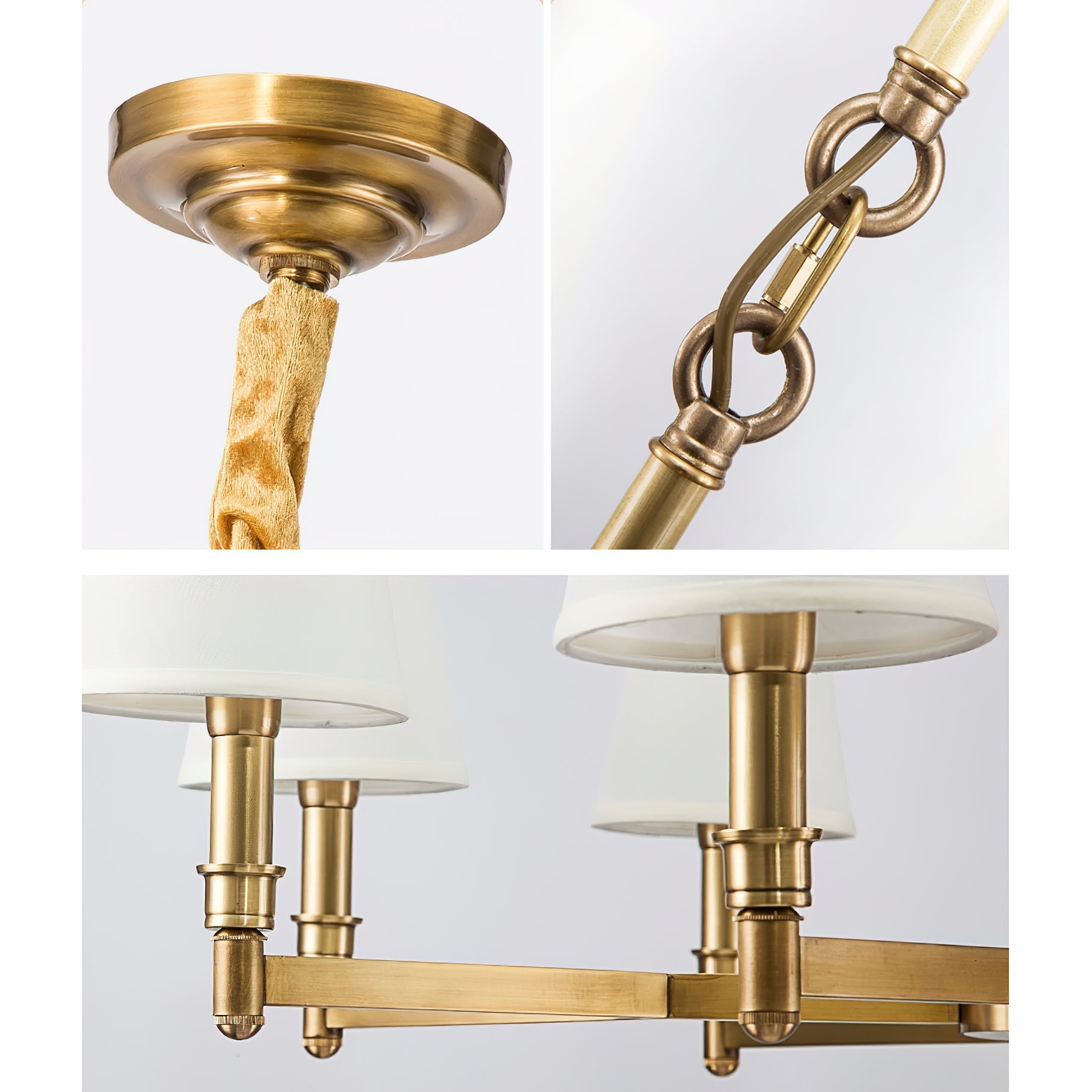 Vadoryra Postmodern Luxury Brass Fabric Chandelier - Letslighting