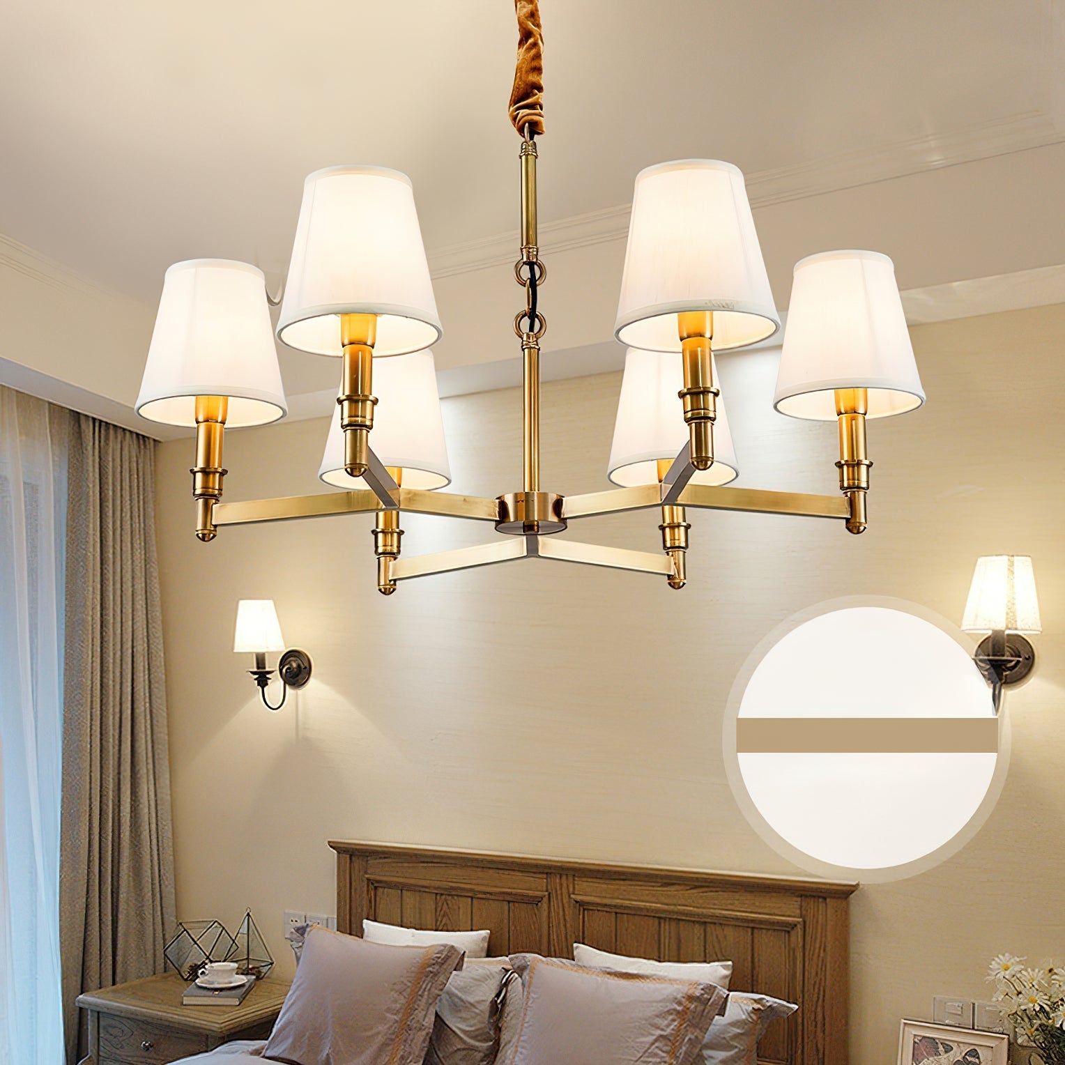 Vadoryra Postmodern Luxury Brass Fabric Chandelier - Letslighting