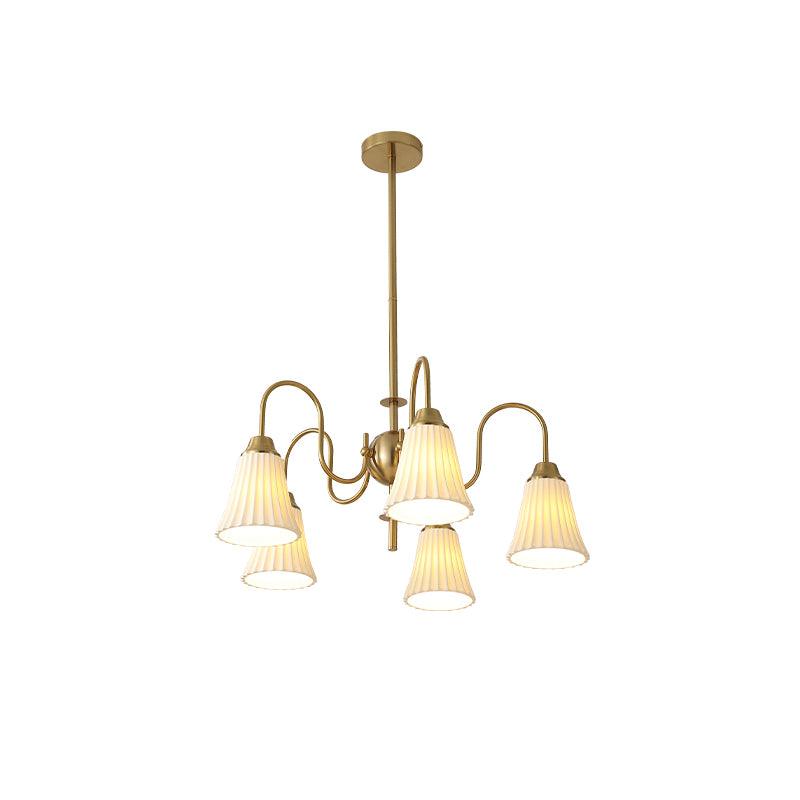 Lustra Chandelier Esther Ceramic Pleated Modern - Letslighting
