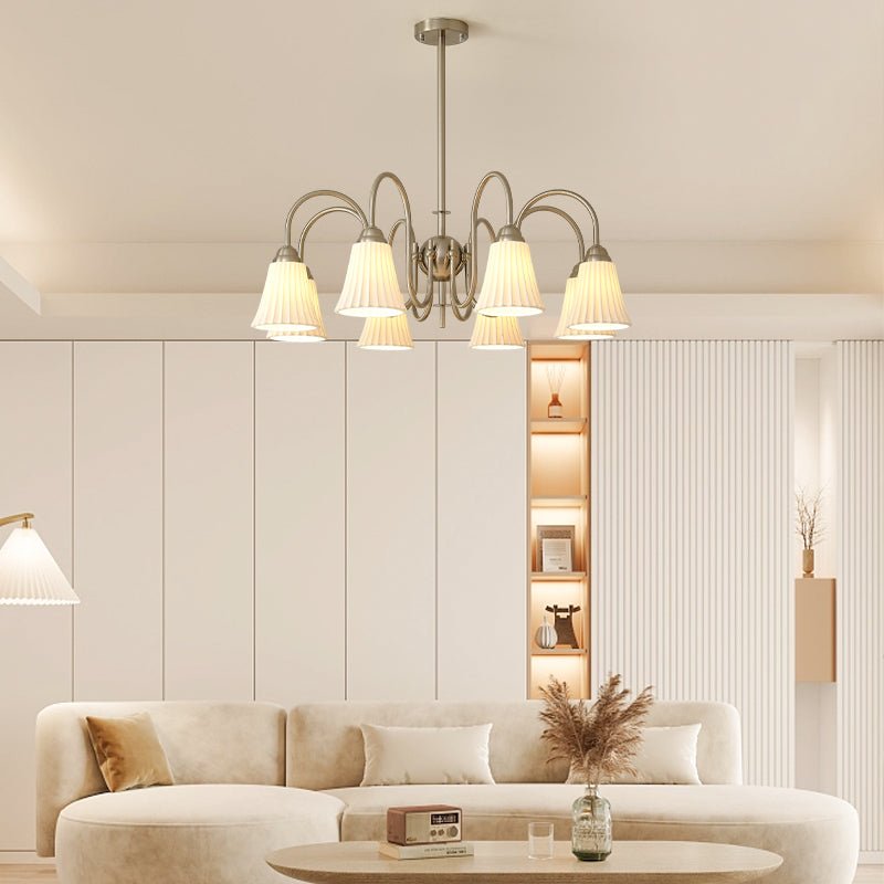 Lustra Chandelier Esther Ceramic Pleated Modern - Letslighting
